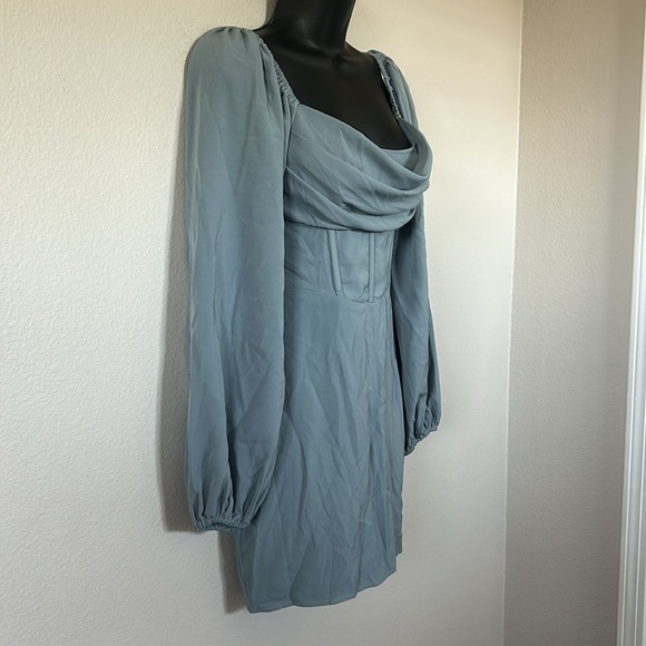 Princess Polly Lillie Long Sleeve Corset Style Blue Sage
Mini Dress - Picture 7 of 12